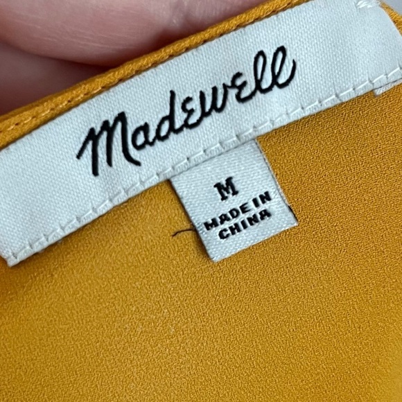 Madewell • Tungsten Glow Yellow Novel Tie Front Blouse - Picture 8 of 11
